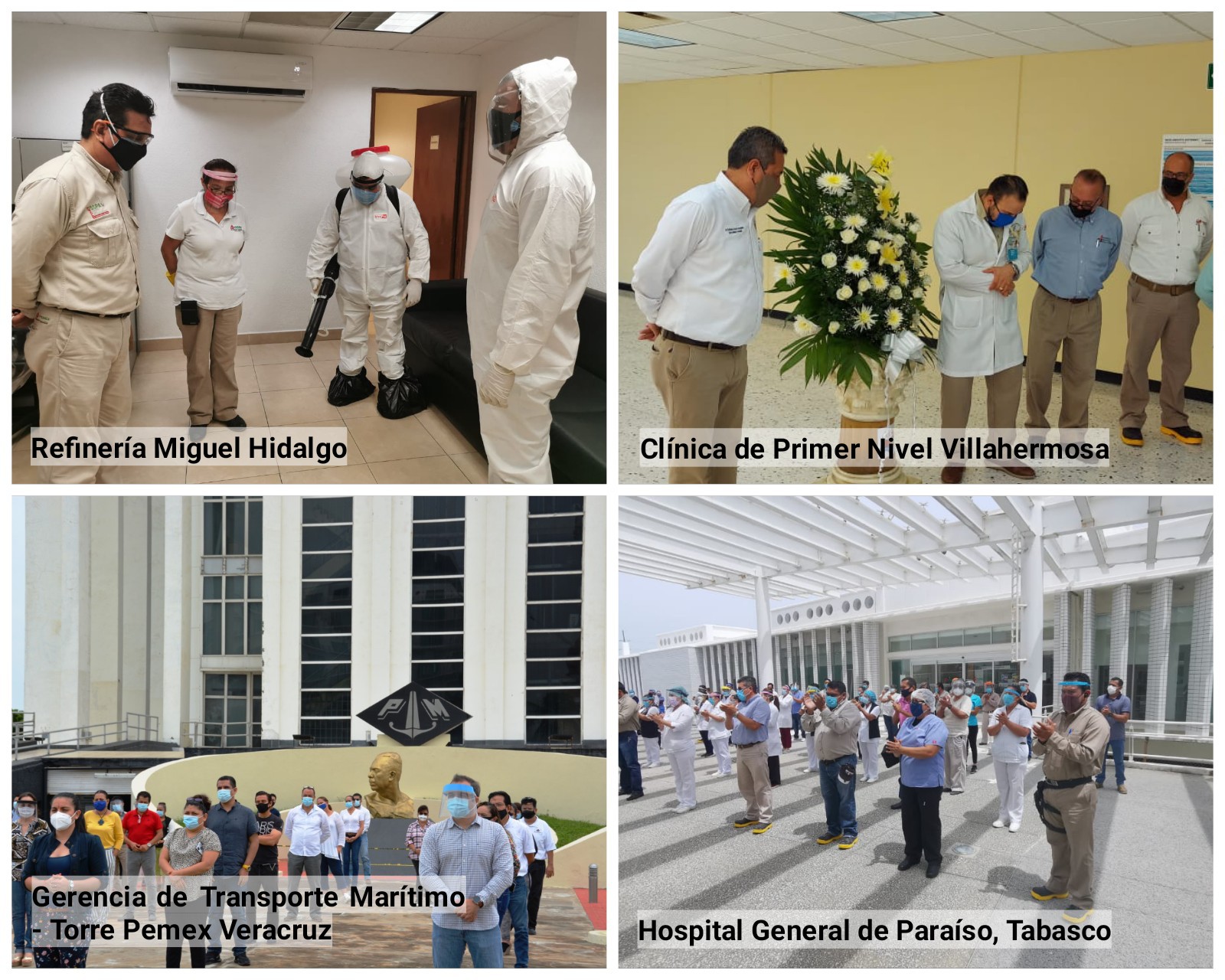 Rinde PEMEX homenaje a víctimas de Covid-19