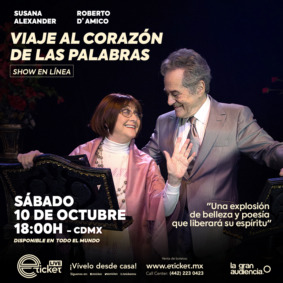 -Susana Alexaner y Roberto D`Amico por primera vez presentan obra teatral en streaming.