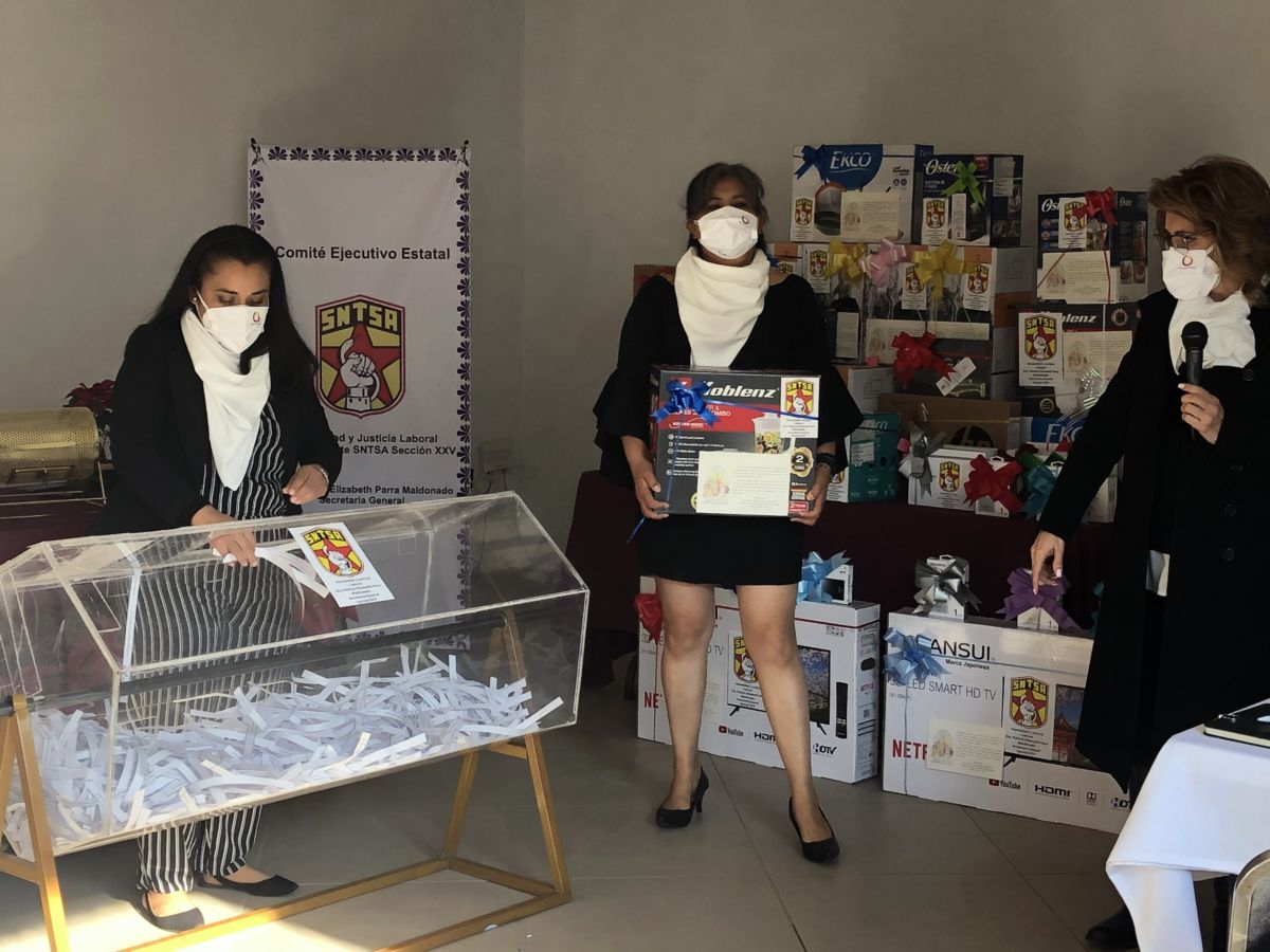 Reconoce la sección XXV del SNTSA a sus agremiados con Sorteo del Reconocimiento al Esfuerzo 2020