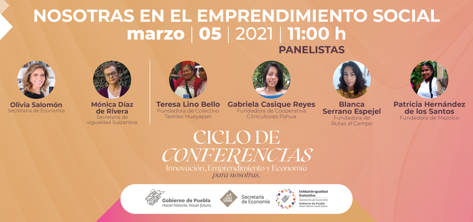 Organiza Economía panel «Nosotras en el Emprendimiento Social»