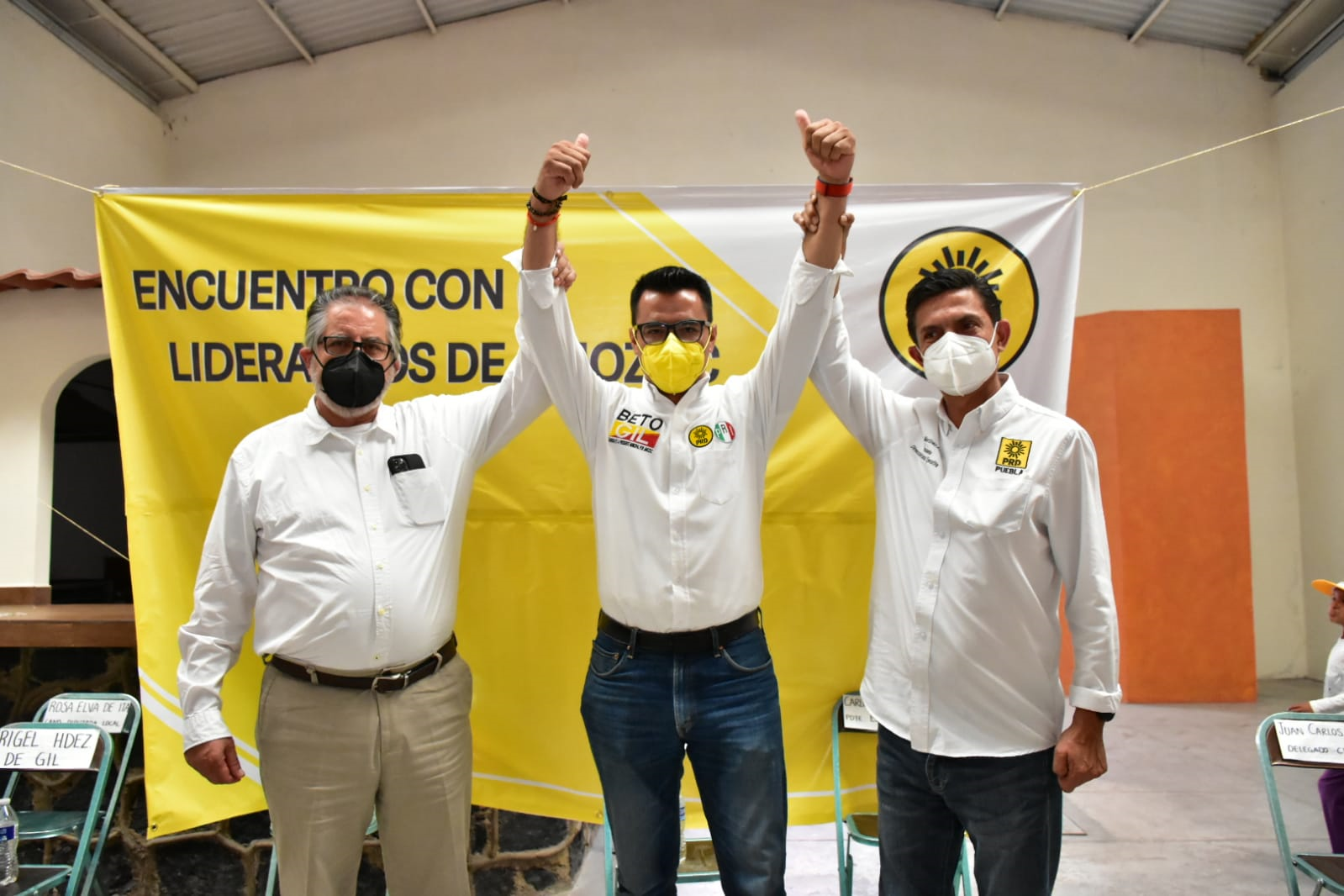 Líderes del PRD respaldan candidatura de Beto Gil a la Presidencia Municipal de Amozoc