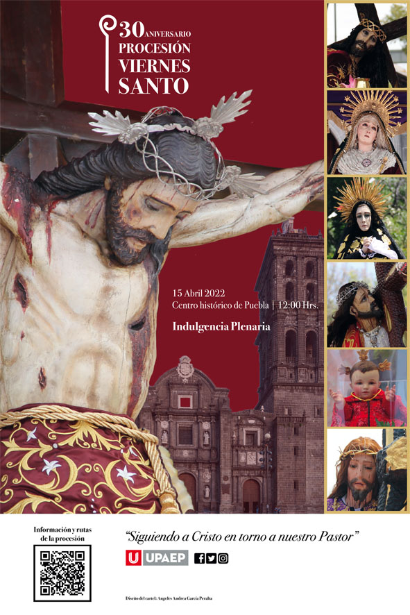Puebla lista para la Procesión de Viernes Santo en su XXX Aniversario