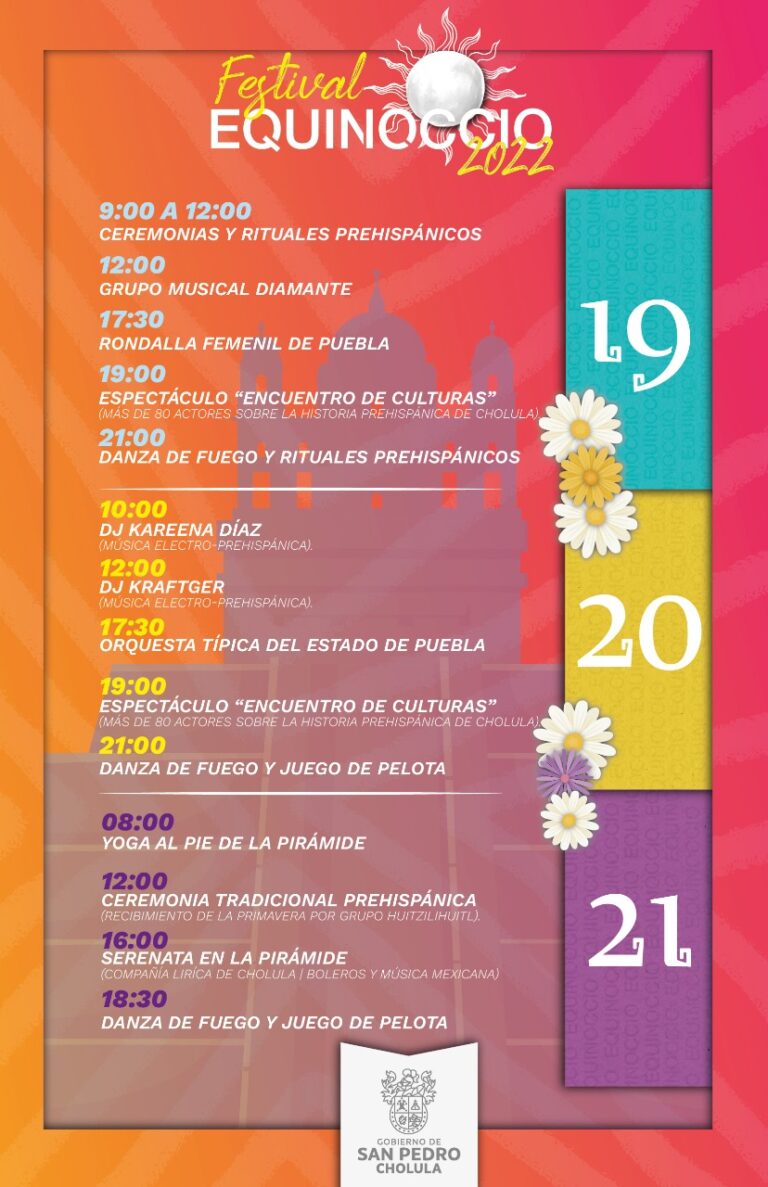 Gobierno de Cholula presenta Festival Equinoccio 2022