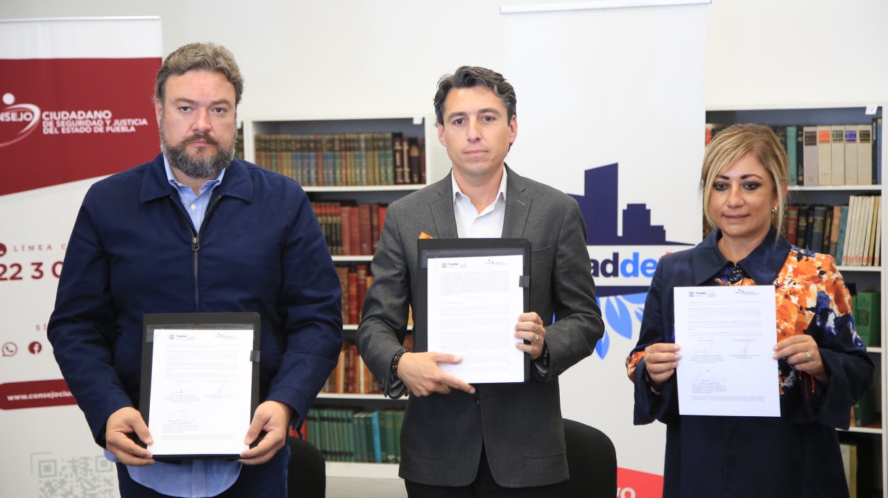 Bienestar Municipal y CCSyJ firman convenio de colaboración para ampliar esquemas de seguridad ciudadana en Puebla