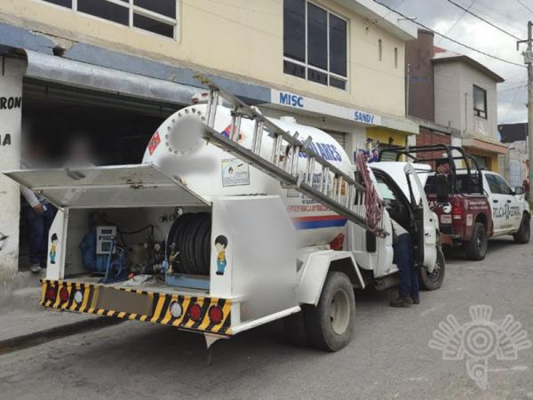 Detiene Policía Estatal a persona en posesión presuntamente ilegal de gas L.P.