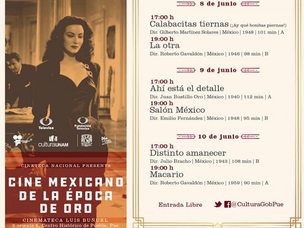Programa Cultura proyección de películas de la Época de Oro