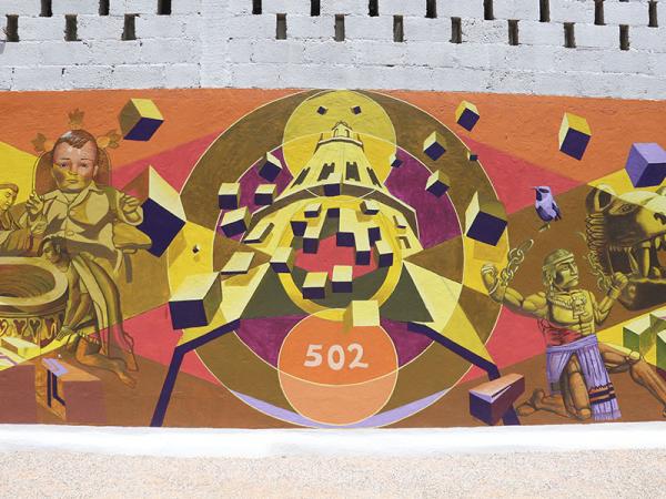 Impulsa Cultura talento de jóvenes poblanos con inauguración de mural en Tepeaca