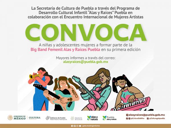 Convoca Cultura a niñas y jóvenes a integrar la agrupación “Big Band Femenil”