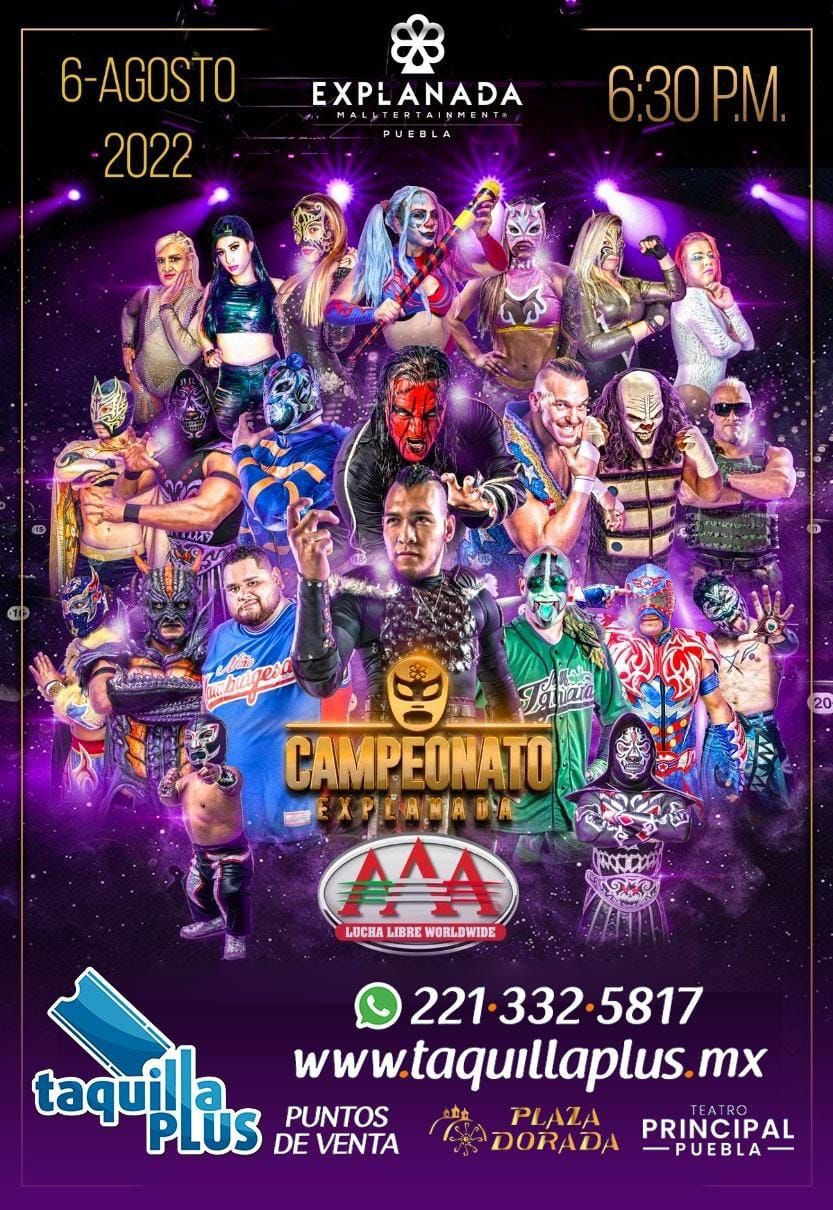 Campeonato Explanda, el nuevo evento de lucha libre AAA Worlwide en Puebla