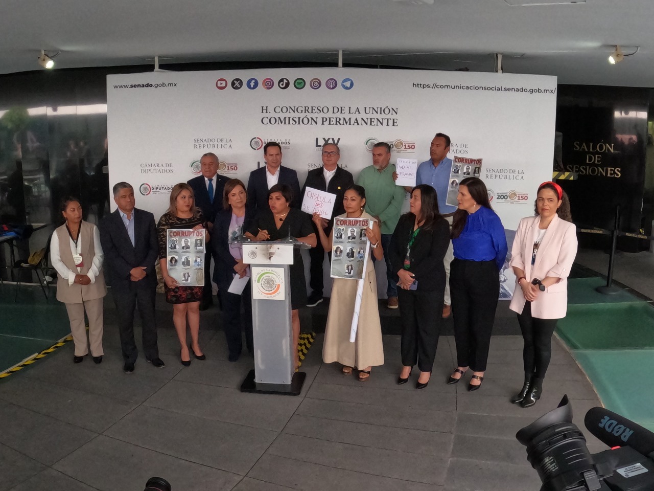 Roxana Luna lleva al Senado de la República el caso de corrupción electoral de San Pedro Cholula