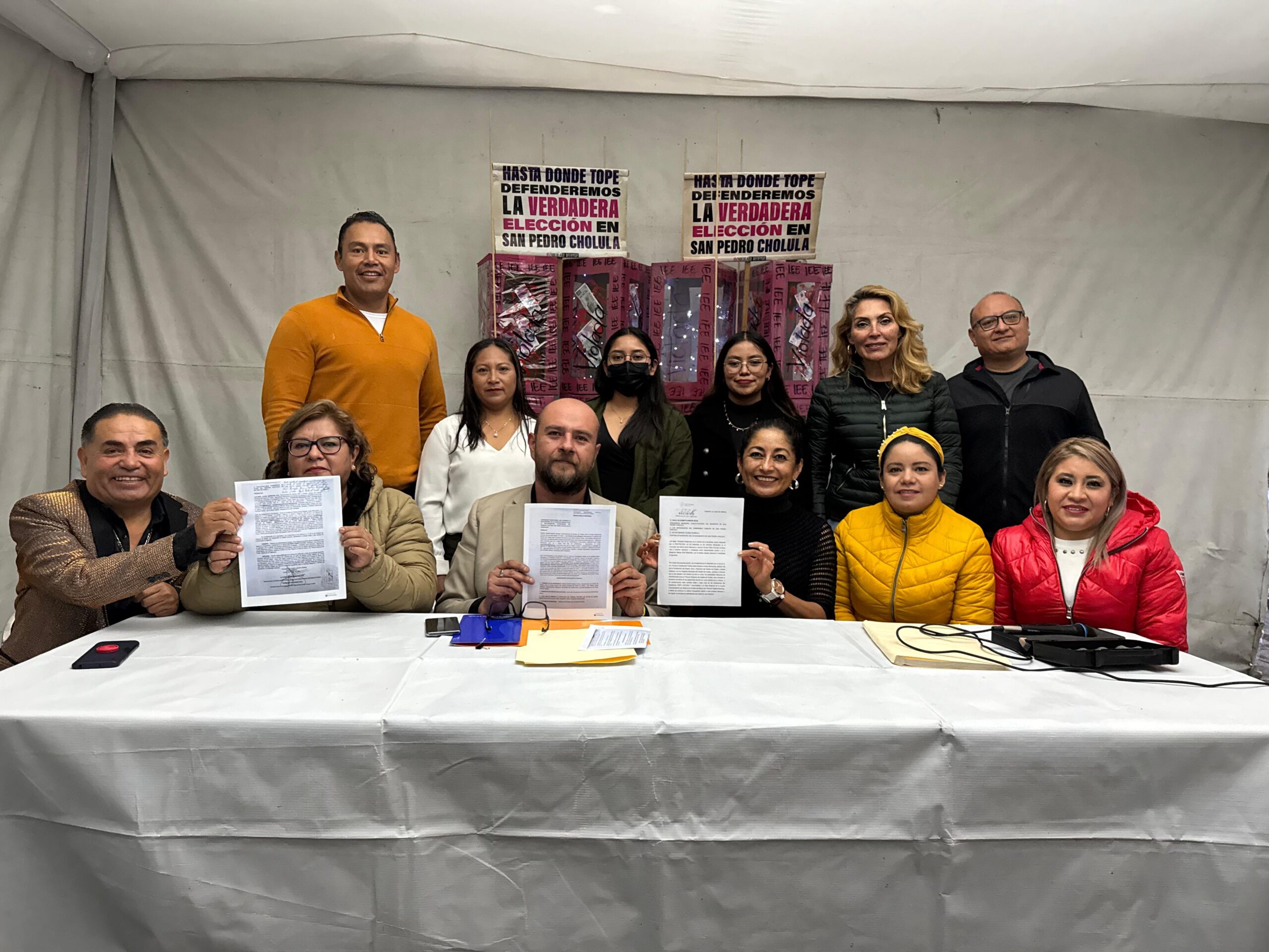 Exigen no realizar entrega recepción en San Pedro Cholula, mientras Morena impugna fallo del TEEP por la pérdida de 250 votos en la Sala Regional