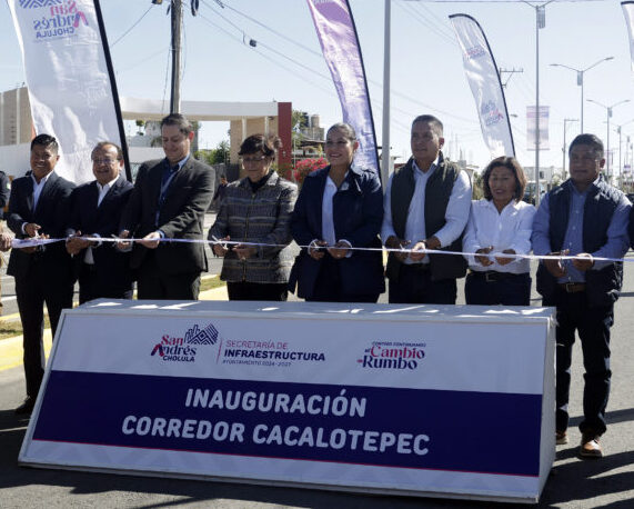 Inauguran la nueva radial del Corredor Cacalotepec en San Andrés Cholula