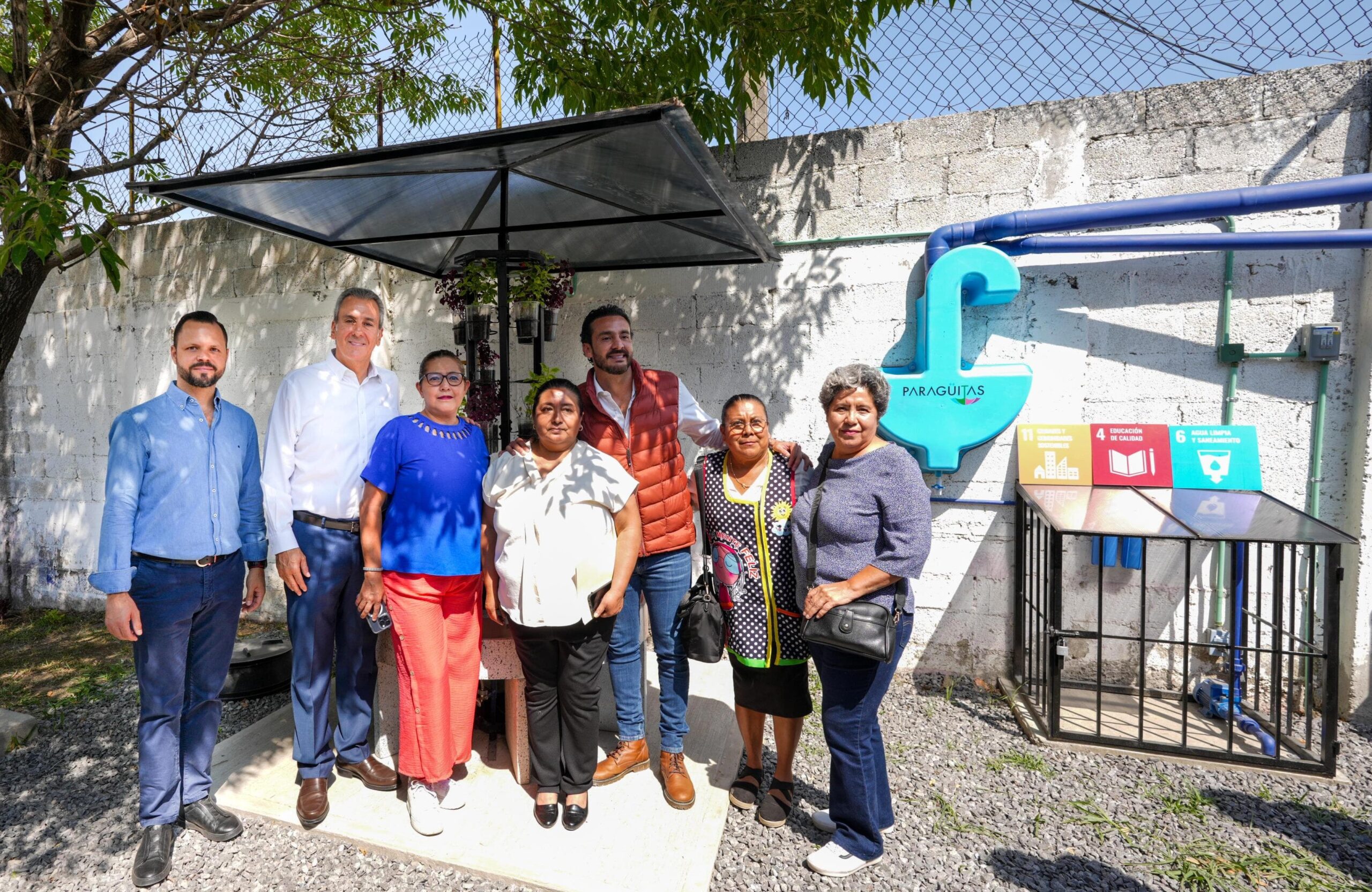 Atestigua Pepe Chedraui donación de captador pluvial en el Preescolar Jorge Murad Macluf