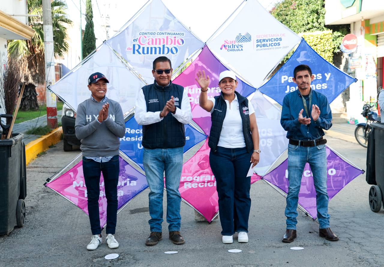 Refuerza Lupita Cuautle mantenimiento urbano en San Francisco Acatepec