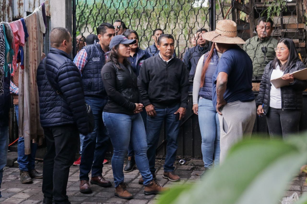 Evalúa Gobierno de San Andrés Cholula zonas afectadas por las intensas lluvias