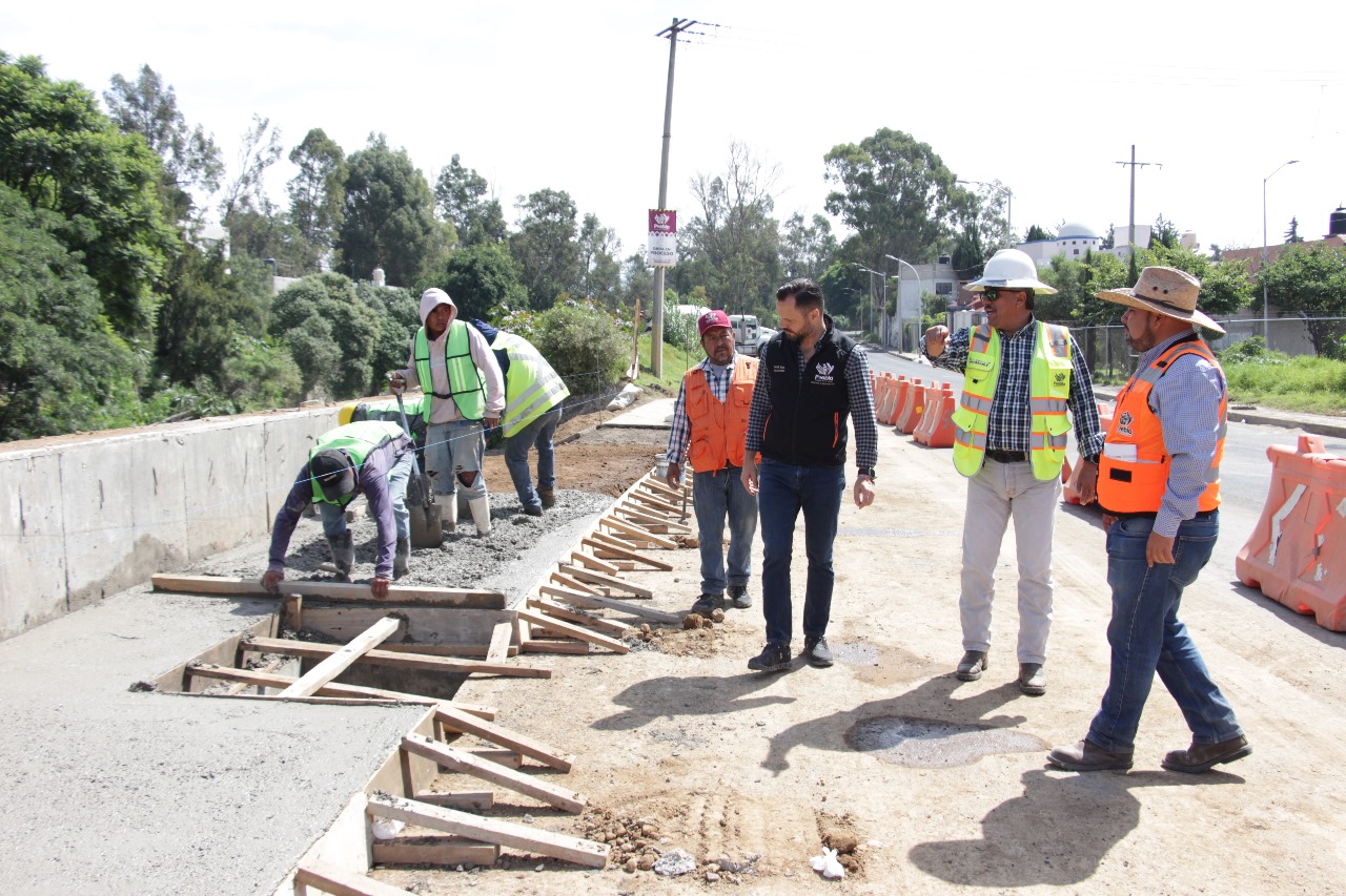 Supervisa Gobierno de la Ciudad construcción de muro de contención en límites del Río Alseseca