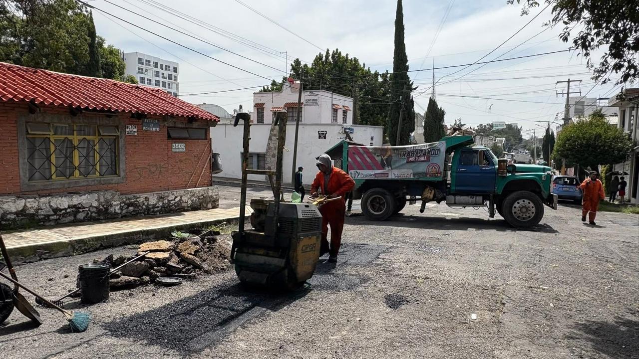 Campaña Capitalina Bacheando Puebla: prioriza atención en accesos a la ciudad