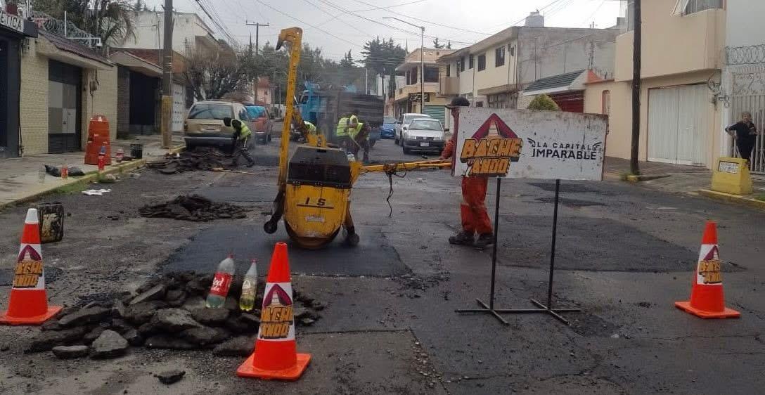 Campaña Capitalina Bacheando Puebla: fortalece la infraestructura vial en el norte de la ciudad