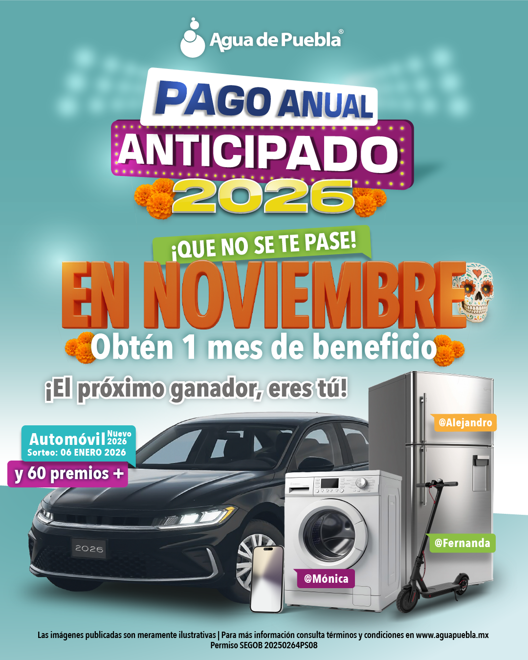 En noviembre, recibe 1 mes de beneficio con tu “Pago Anual Anticipado 2026”