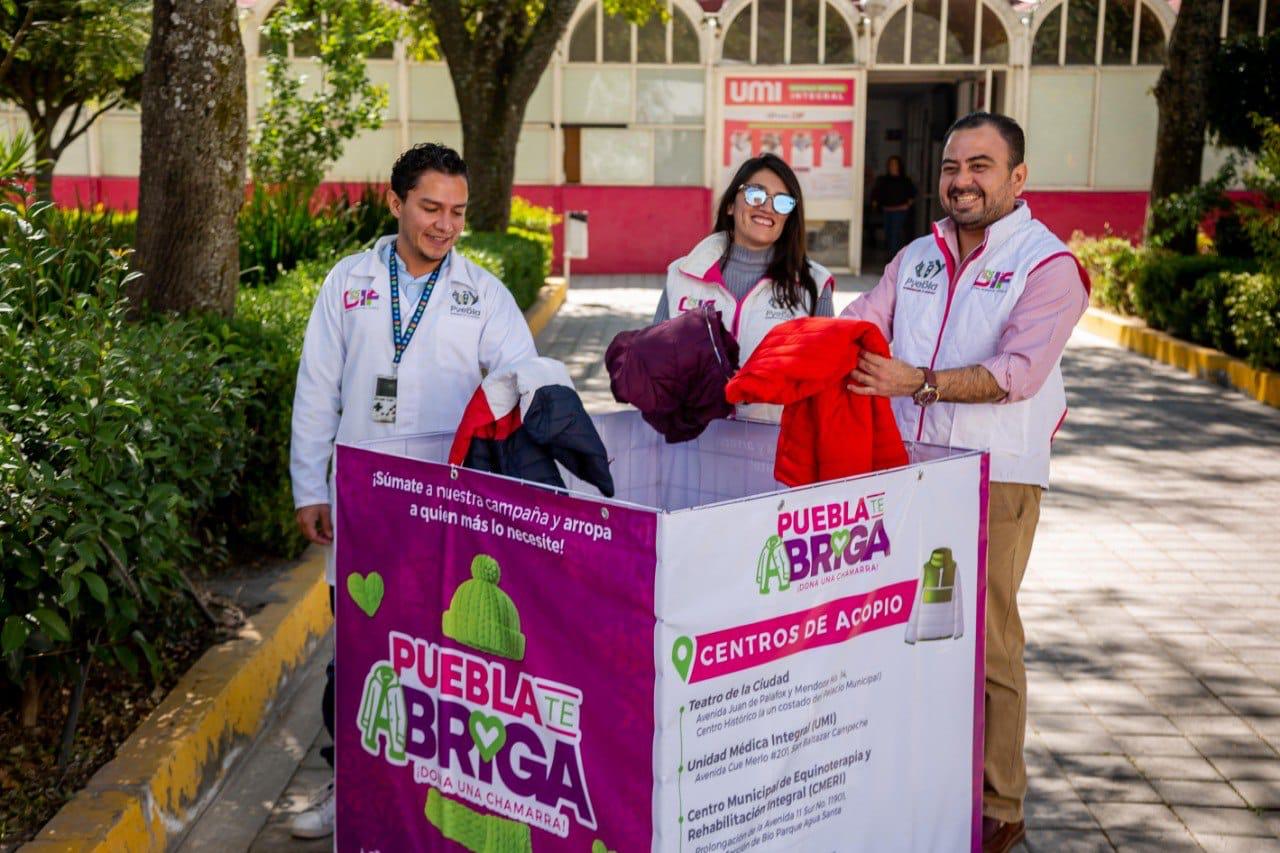 Unidad Médica Integral del SMDIF se suma a campaña “Puebla te abriga, dona una chamarra”