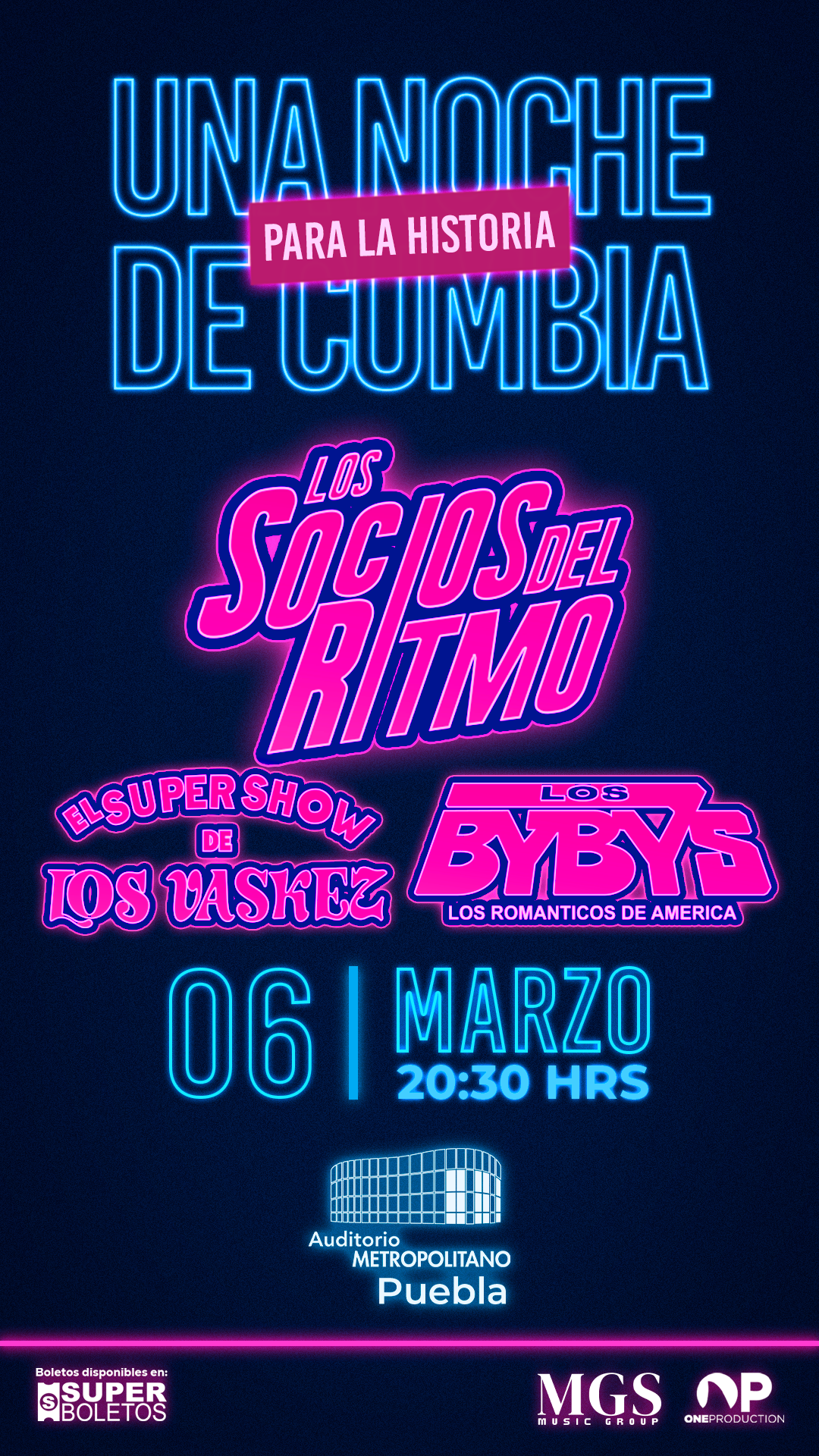 Los Socios del Ritmo, el Súper Show de Los Váskez y Los Bybys juntos por primera vez en formato auditorio en Puebla