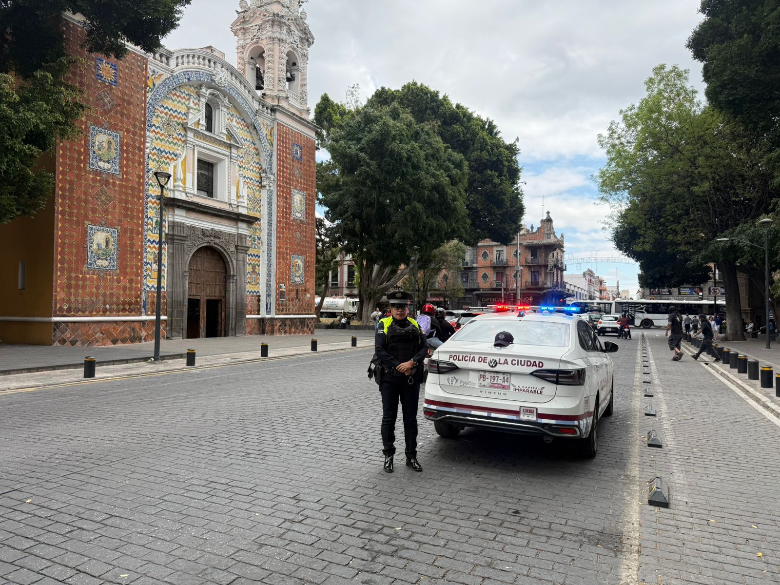 Policía de la Ciudad implementa acciones de seguridad en el Seminario Palafoxiano