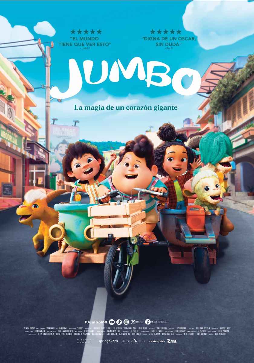 Jumbo”, la película animada ópera prima de Ryan Adriandthy, se estrena el jueves 1 de enero en México.