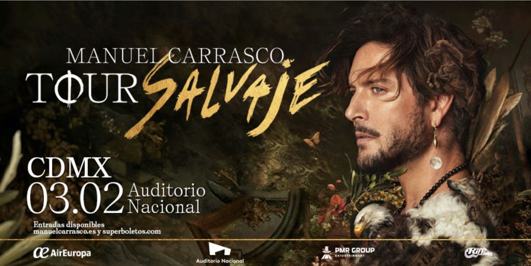 El cantante español Manuel Carrasco se presentará por primera vez en el Auditorio Nacional en la Ciudad de México