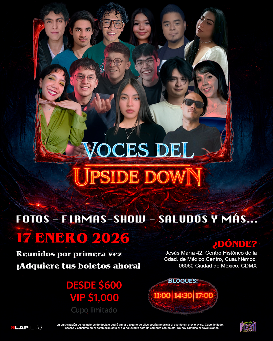 “Voces del Upside Down”: un encuentro con  las y los artistas de doblaje en nuestro idioma de “Stranger Things” con el público