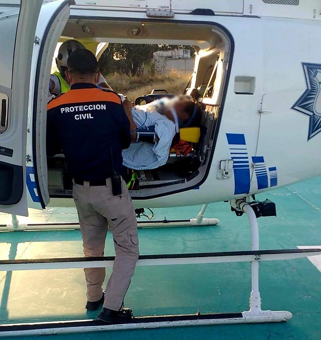 Con ambulancia aérea se prioriza atención especializada a paciente con neumonía