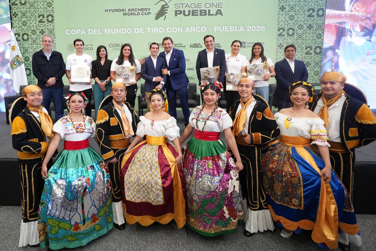 Presentan Armenta y Chedraui la Copa del Mundo de Tiro con Arco Puebla 2026