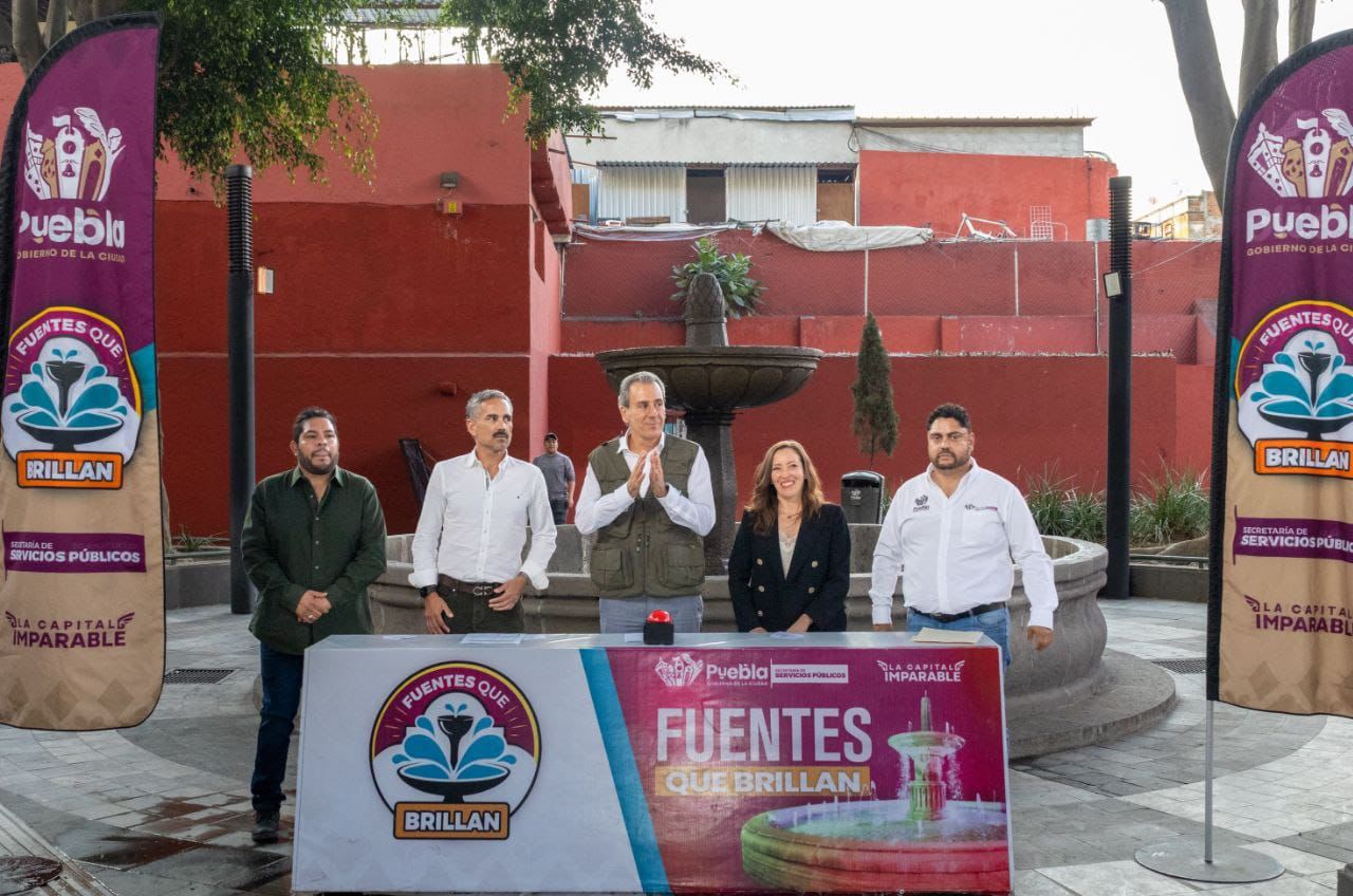 Inaugura Pepe Chedraui mantenimiento integral de fuente en Parque Gutierre de Cetina para bienestar de las familias
