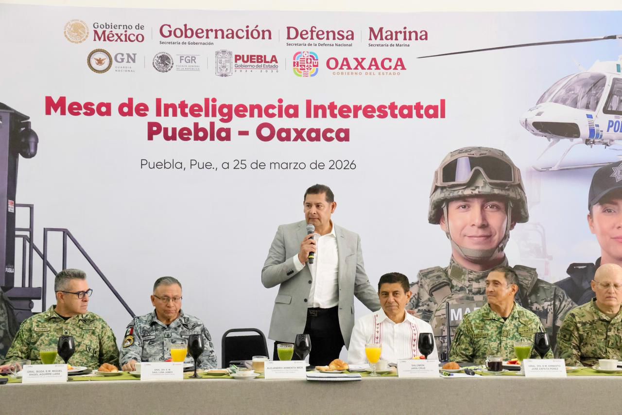 Oaxaca y Puebla refuerzan la seguridad limítrofe con inteligencia compartida