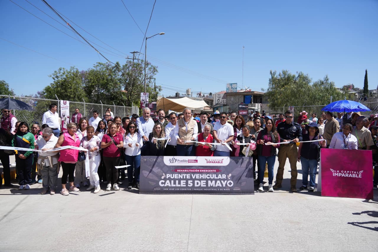 Inaugura Pepe Chedraui rehabilitación de Puente Vehicular en San Pablo Xochimehuacan