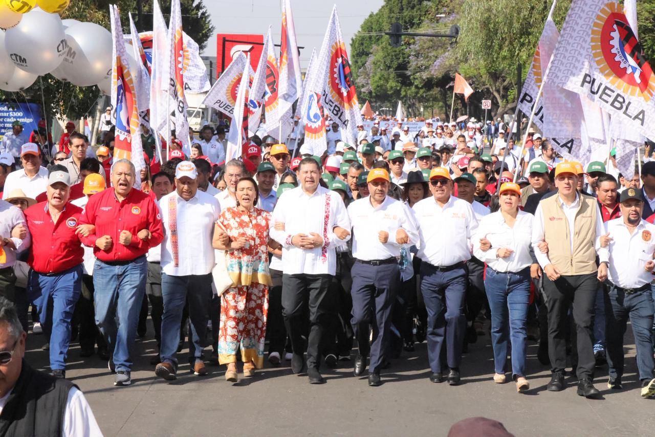 Puebla reafirma soberanía laboral en el Día del Trabajo
