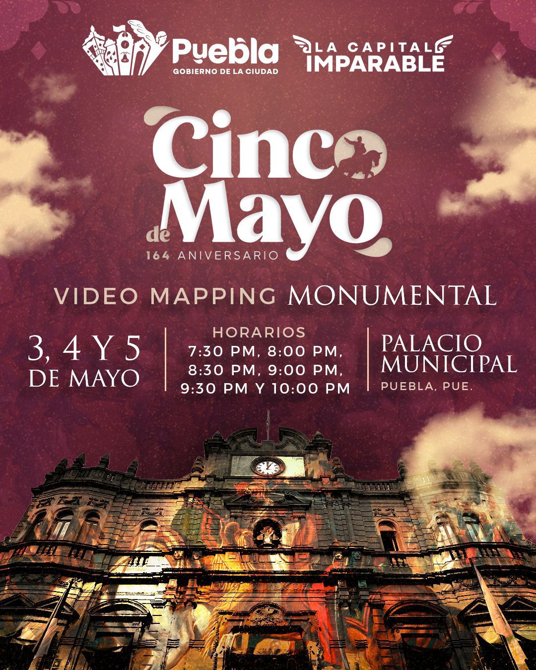 Gobierno de Pepe Chedraui anuncia videomapping conmemorativo por el 5 de Mayo en Puebla
