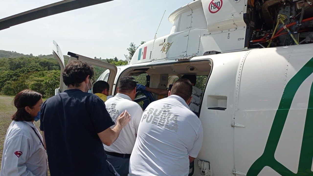 Con helicópteros al servicio de la salud, Puebla garantiza atención oportuna con 31 traslados