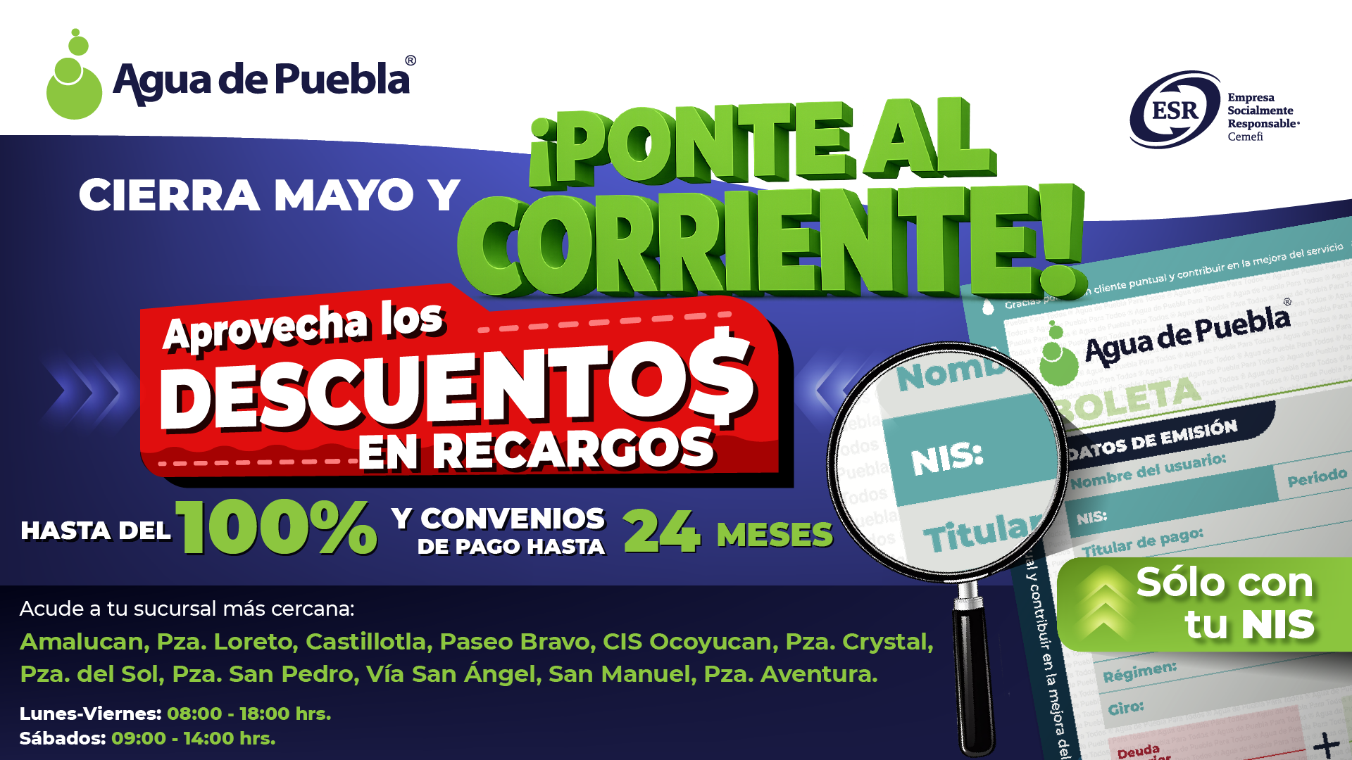 Miles de familias aprovechan Descuentos para regularizar su servicio de agua; el programa concluye el 31 de mayo