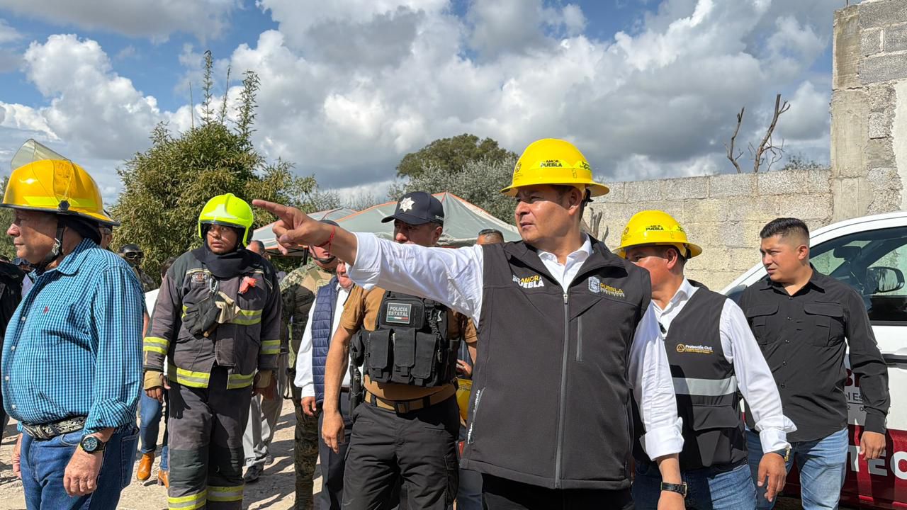 Supervisa gobernador Armenta Mier zona de emergencia en Tepeaca