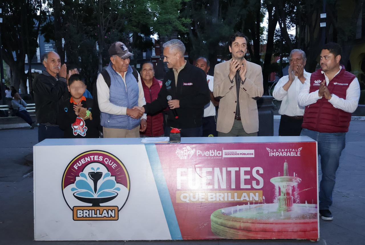 Inaugura Gobierno de Pepe Chedraui mantenimiento integral de la Fuente Álvaro Obregón