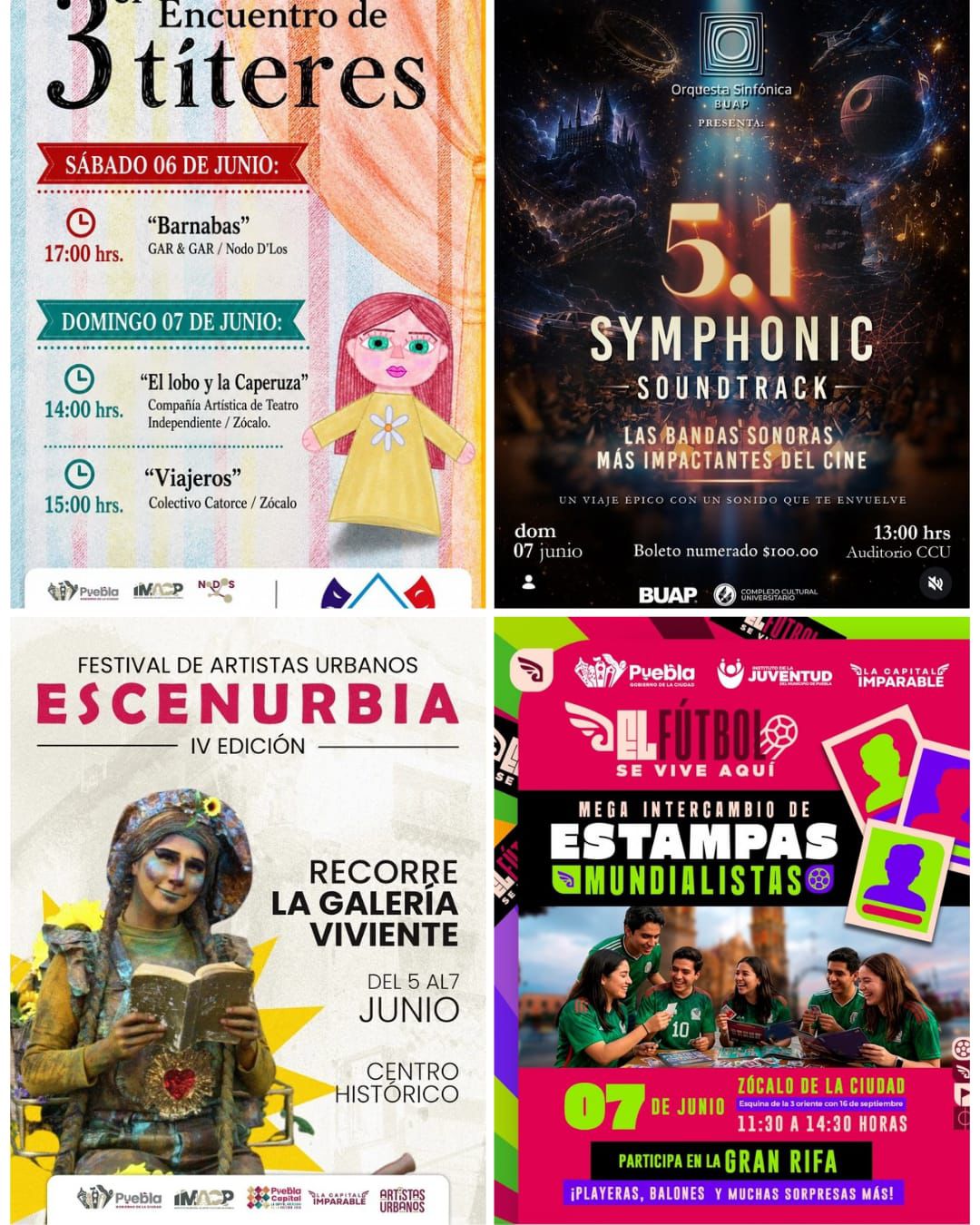 Música, títeres y danza tiene preparado el Gobierno de Pepe Chedraui para este fin de semana