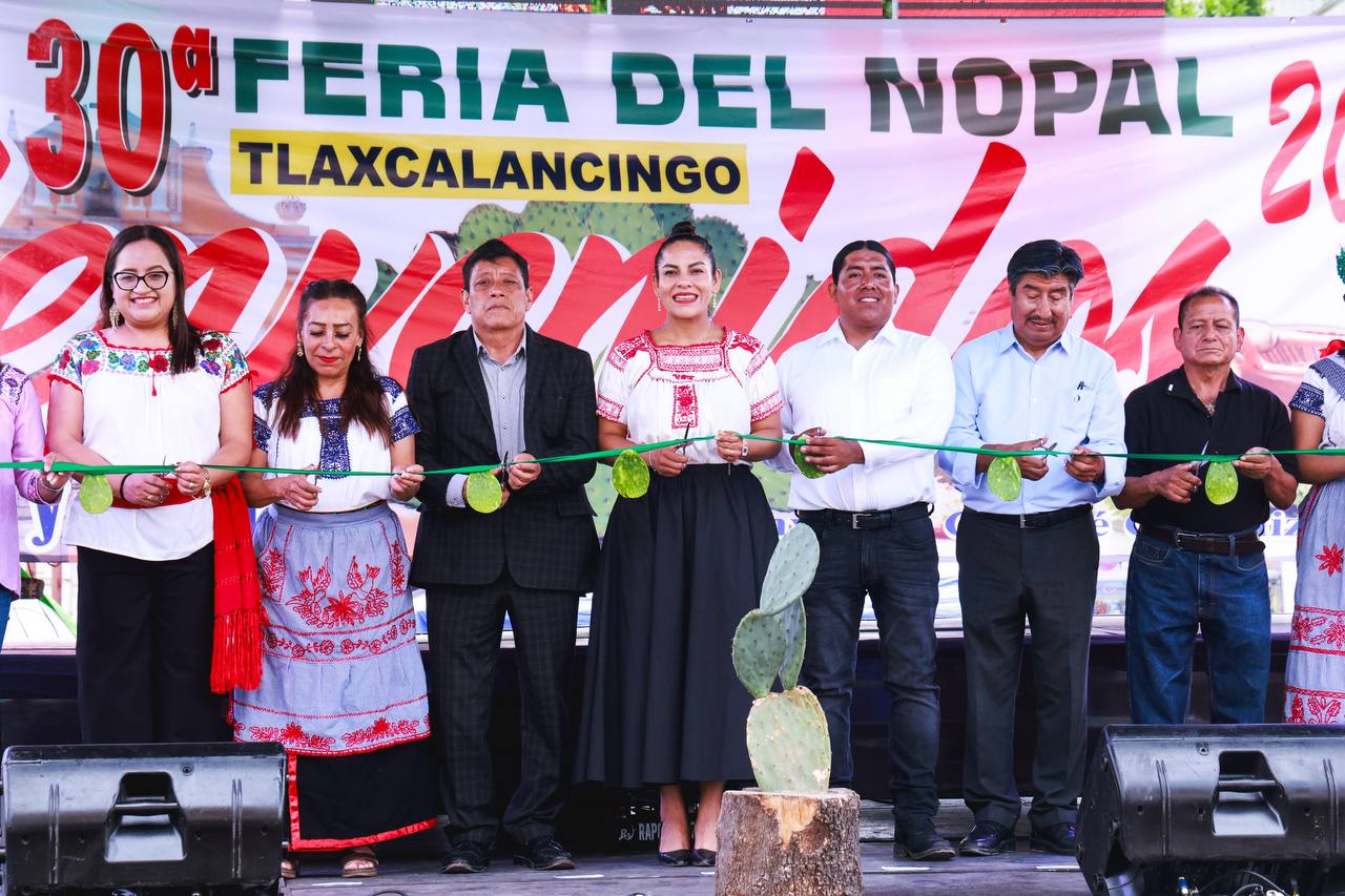 Celebra Lupita Cuautle la tradición y el orgullo de Tlaxcalancingo en la Feria del Nopal 2026