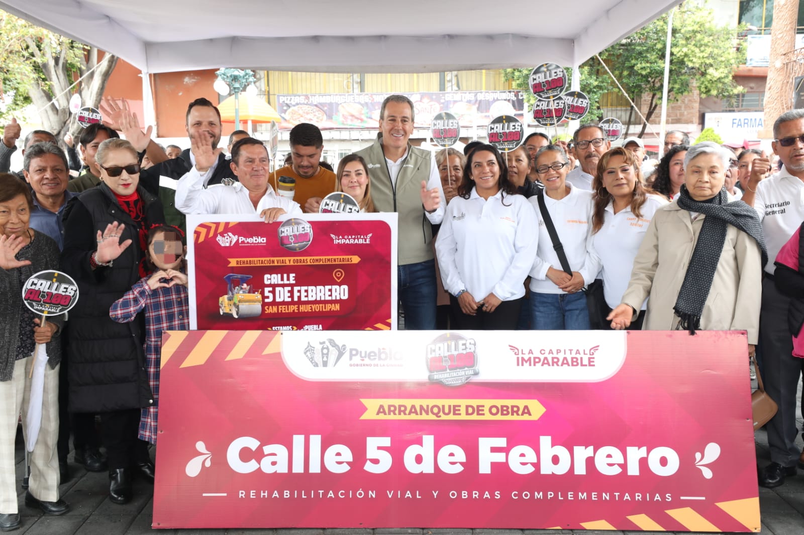 Arranca Pepe Chedraui trabajos de rehabilitación vial en la Junta Auxiliar de San Felipe Hueyotlipan