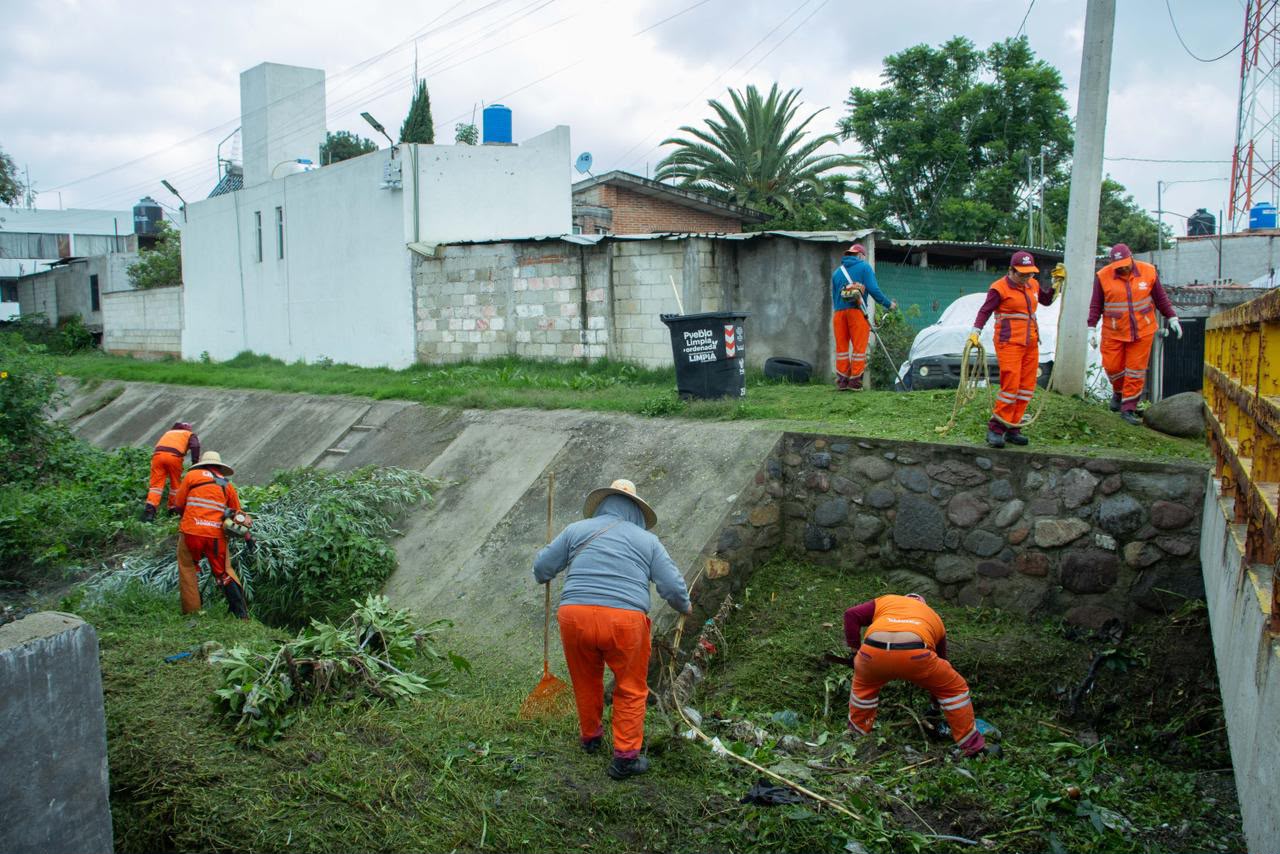Gobierno de Pepe Chedraui fortalece acciones preventivas en San Jerónimo Caleras ante temporada de lluvias