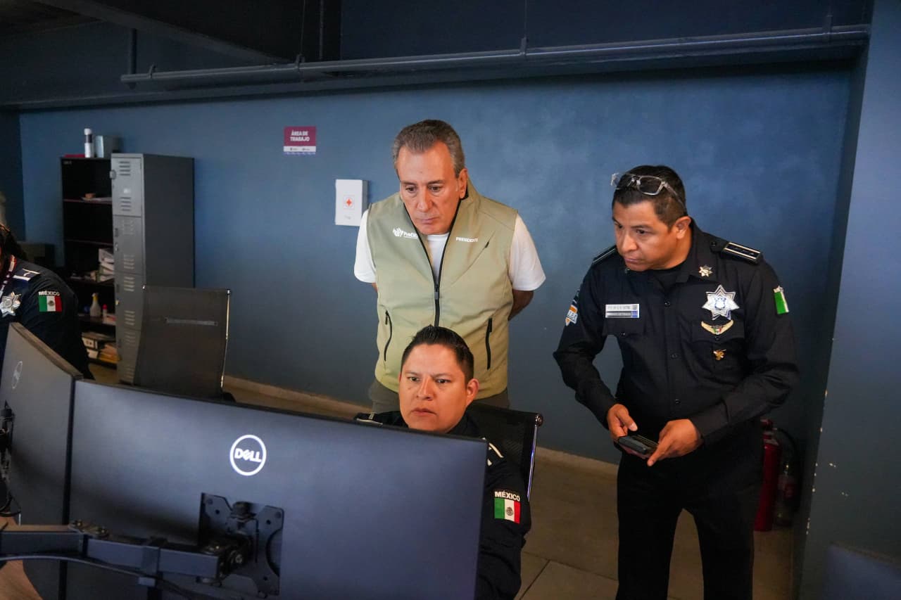 Supervisa Pepe Chedraui avances de Puebla 360 y labores de videovigilancia