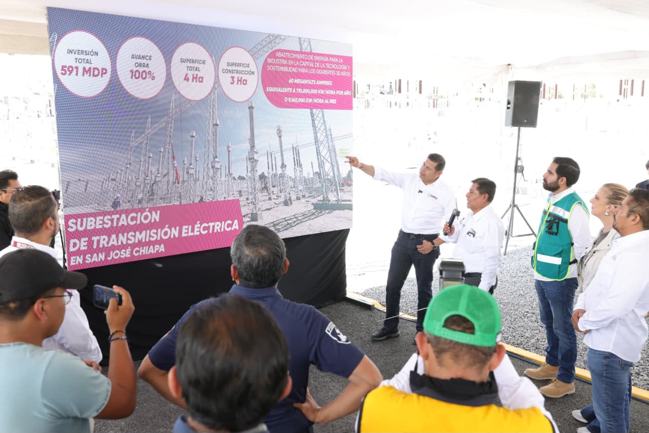 Subestación eléctrica asegura desarrollo industrial en San José Chiapa: Armenta Mier