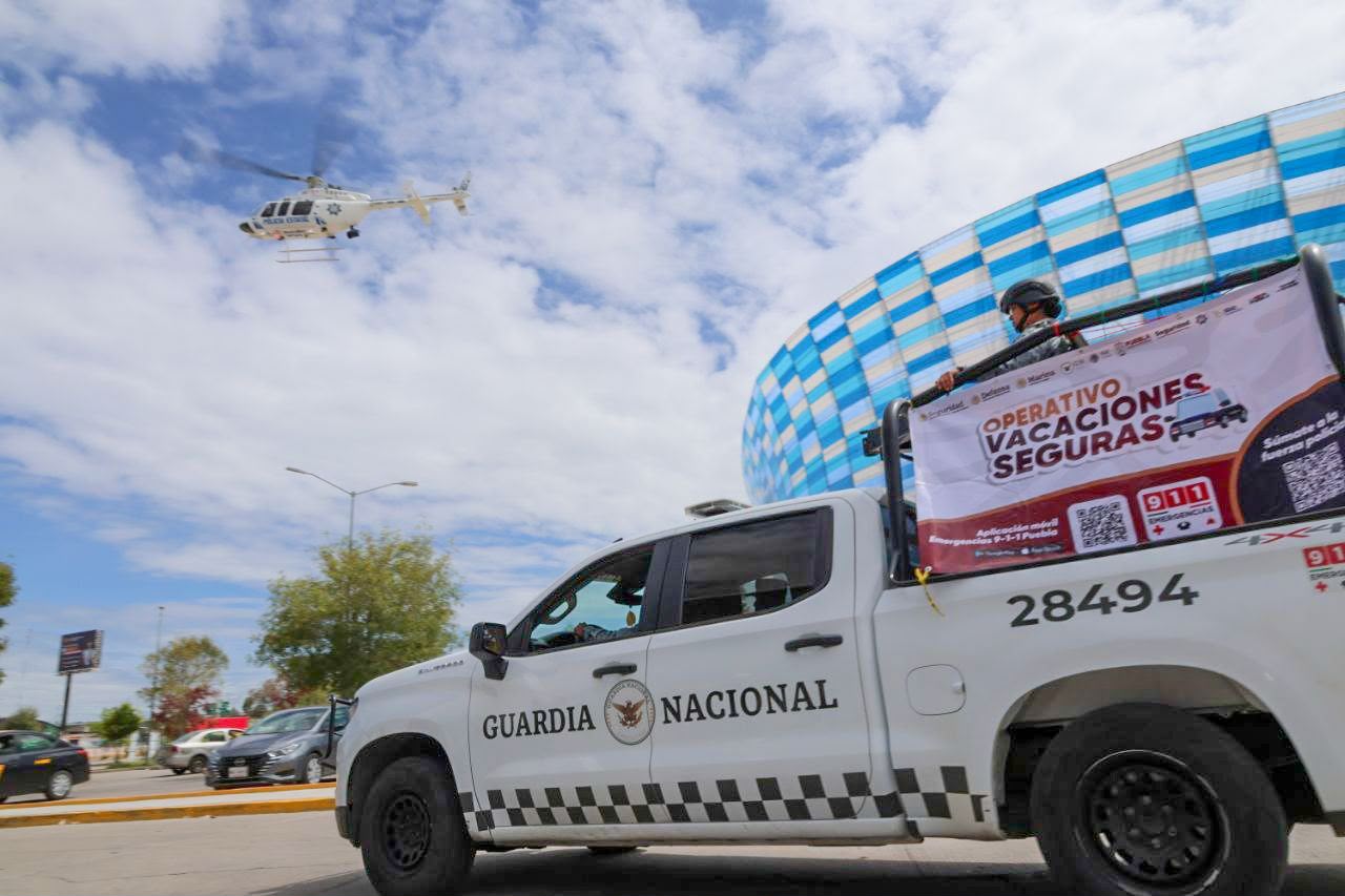 Por aire y tierra, fuerzas de seguridad realizan vigilancia en vacaciones