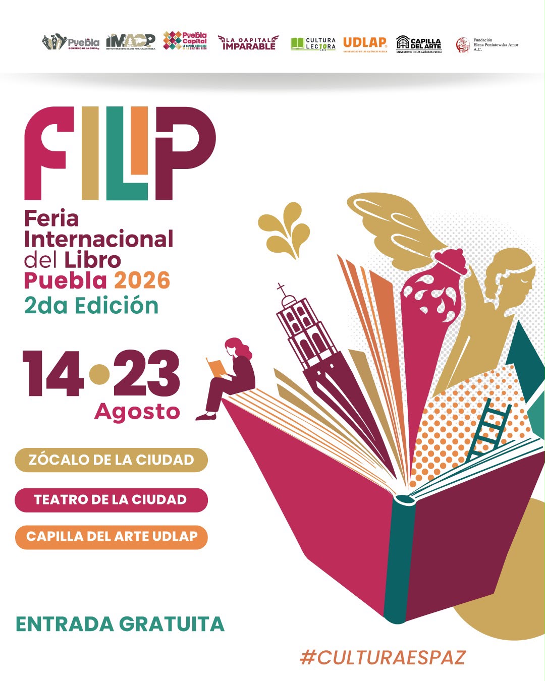 Gobierno de Pepe Chedraui presenta la Segunda Edición de la Feria Internacional del Libro Puebla 2026