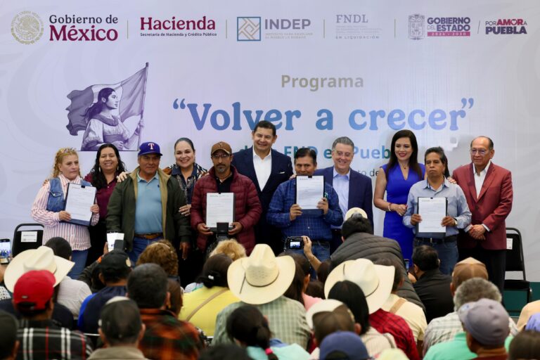 “Volver a crecer” devuelve tranquilidad y patrimonio a familias productoras de Puebla