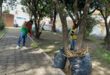 Con jornada de limpieza en parques de la colonia San Manuel, Agua de Puebla se sumó al “Día Mundial de la Limpieza”